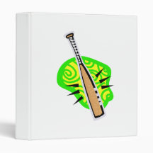 Baseball Bat 3 Ring Binders