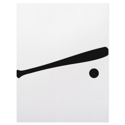 baseball bat and ball icon letterhead by TomaniacLines