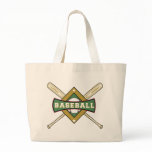Baseball Bat, Diamond and Ball Tote Bags