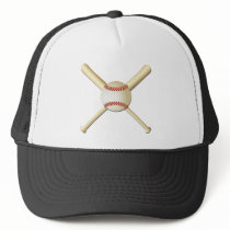 BASEBALL BATS AND BALL MESH HATS