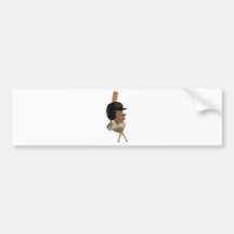 baseball batter bumper sticker