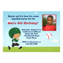 Baseball Birthday Party Invitation