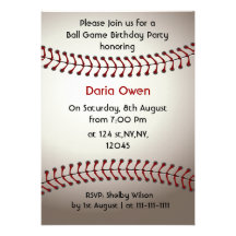 Baseball Birthday Party Invitation