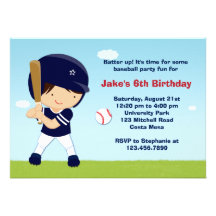 Baseball Birthday Party Invitation