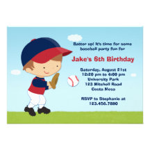 Baseball Birthday Party Invitation