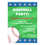 Baseball birthday party invitation for kids