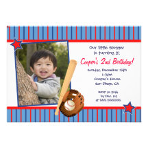 Baseball Birthday Party Invitations