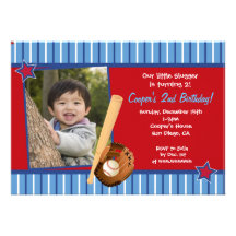 Baseball Birthday Party Invitations