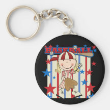 BASEBALL - Blonde Girl T-shirts and Gifts Keychain