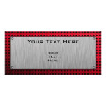 Baseball; Brushed Aluminum look Custom Rack Cards