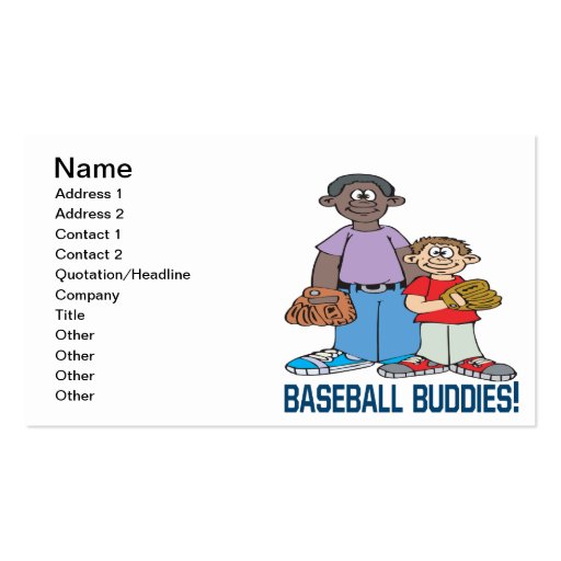 Baseball Buddies Business Card Templates