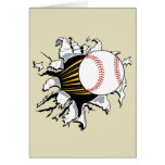 Baseball burst notecards