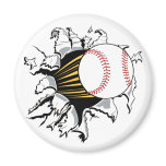 Baseball Burster Refrigerator Magnet