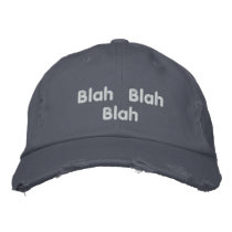 Baseball cap Blah Blah Blah embroidered girls hat