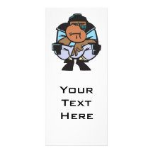 baseball catcher crouching custom rack card