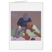 Baseball Catcher, Greeting Card