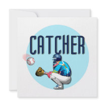 Baseball Catcher T-shirts and Gifts Personalized Invitation