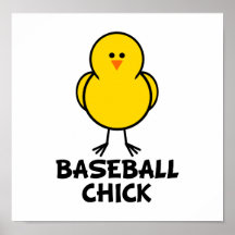 Baseball Chick Print