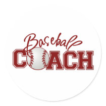 Baseball COACH Stickers
