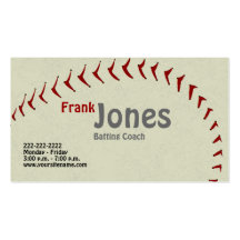 Baseball Coach's Profile Cards Business Card Templates