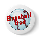 Baseball Dad buttons