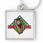 baseball diamond graphic keychains