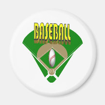 Baseball Diamond Refrigerator Magnets