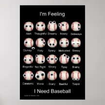 Baseball Emotions Poster