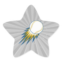 baseball fast ball spike star sticker