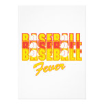 baseball fever red and yellow custom invites