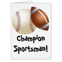Baseball/Football Fathers Day Card