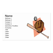Baseball Gear Business Card Template