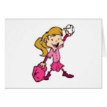 Baseball Girl.png Greeting Card