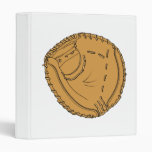 Baseball Glove 3 Ring Binders