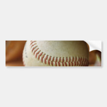 Baseball Glove and Ball Bumper Stickers