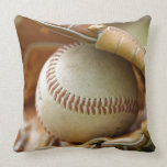Baseball Glove and Ball Throw Pillow