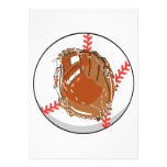 baseball glove and baseball vector design announcement
