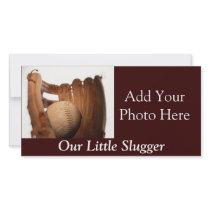 Baseball Glove & Ball Photo Greeting Card