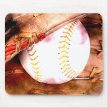 Baseball & Glove Grunge Style Mousepads