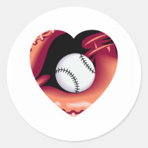 Baseball Heart Stickers