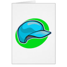 baseball helmet greeting card