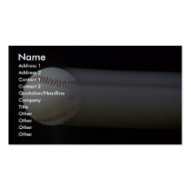 Baseball in motion business card template