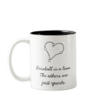 Baseball is a Love w Quote Ball Stitch Heart Image Coffee Mugs