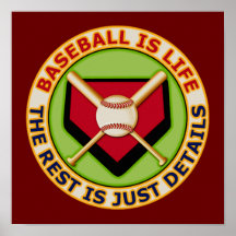 Baseball Is Life Poster