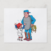 baseball kid arguing with the umpire flyer design