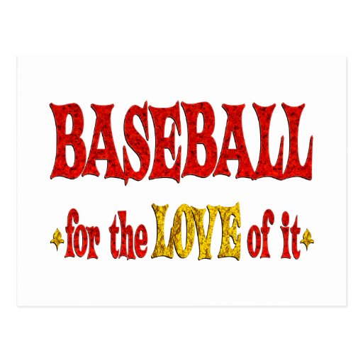 Baseball Love Postcard