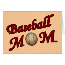 Baseball Mom Blank Note Card
