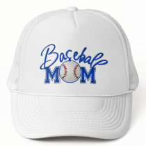 Baseball MOM blue Trucker Hat