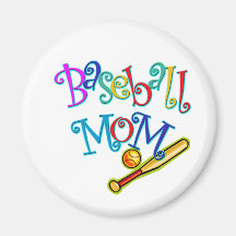 Baseball Mom Fridge Magnet