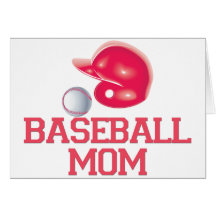 Baseball mom greeting cards